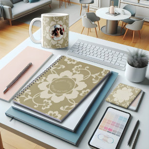 Elegante Golden Floral Ornamental Vintag Planer