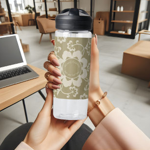 Elegante Golden Floral Ornamental Vintag Trinkflasche