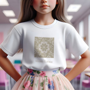 Elegante Golden Floral Ornamental Vintager T - Shi T-Shirt