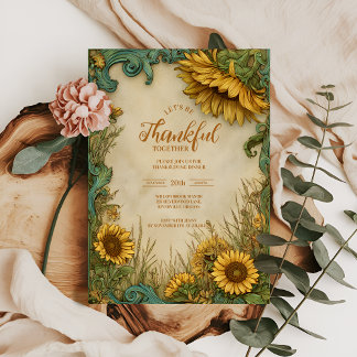 Elegante Golden Harvest Feier Einladung