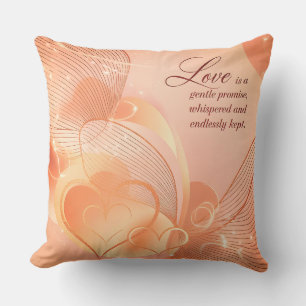 Elegante Golden-Heart Romantik Kunst Kissen