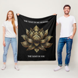 Elegante Golden Lotus Blume Das Licht in mir ... Fleecedecke