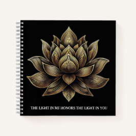 Elegante Golden Lotus Blume Das Licht in mir ... Notizbuch
