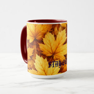 Elegante Golden Maple Leaf Tasse mit individuellem