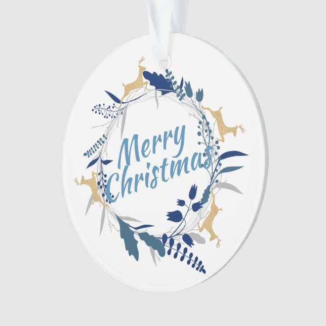 Elegante Golden Rentier Weihnachtsfeier Ornament (Vorderseite)