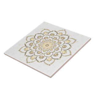 Elegante Golden und White Keramik Tile Fliese