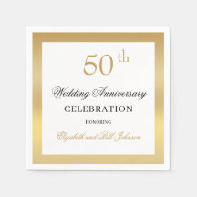 Elegante goldene 50. Hochzeitstag-Feier