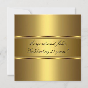 Elegante Goldene 50-Jahres-Jubiläums-Party-Veranst Einladung