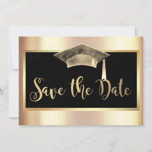 Elegante goldene Abschlusskappen-Quaste Save The D Date