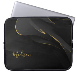 Elegante goldene Abstrakte Textur und Anpassung Laptopschutzhülle