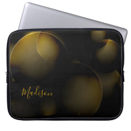 Elegante goldene Abstrakte Textur und Anpassung Laptopschutzhülle