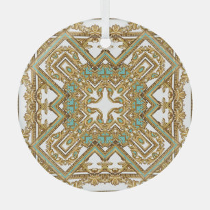 Elegante goldene Barock-, Ornamentik. Ornament Aus Glas
