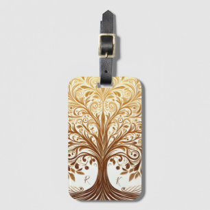 Elegante Goldene Baum-des-Lebens-Feier Spiritualit Gepäckanhänger