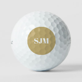Elegante goldene, benutzerdefinierte Monogramm-Ini Golfball