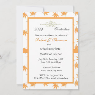 Elegante, goldene Blätter Abschluss für hohe Leist Einladung