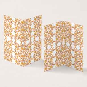 Elegante goldene Blumen-Faltkarten