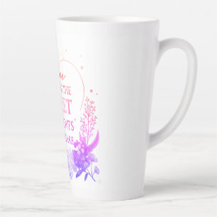 Elegante Goldene Blumen-Zitat-Kunst Milchtasse