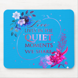 Elegante Goldene Blumen-Zitat-Kunst Mousepad