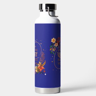 Elegante Goldene Blumen-Zitat-Kunst Trinkflasche