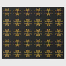 Elegante goldene Blumenornament im Barockstil