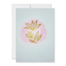 Elegante Goldene Blumige Danksagungs- & Mehrzweckk