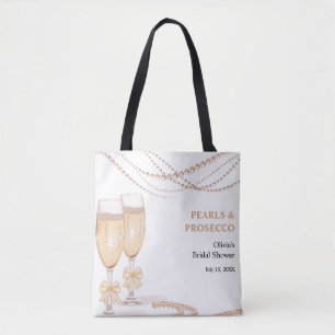 Elegante Goldene Bogen Perlen und Prosecco Brautpa