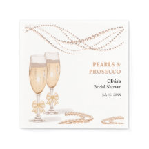 Elegante Goldene Bogen Perlen und Prosecco Brautpa