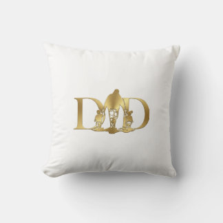 Elegante goldene DAD-Typografie mit Kinder-Kissen Kissen