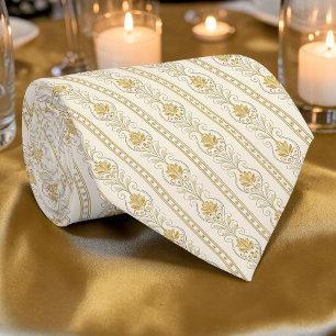 Elegante goldene Damast-Krawatte nach Maß Krawatte