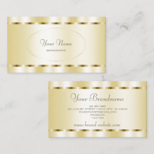 Elegante goldene Farben Oval Rahmen Stilvoll und e Visitenkarte