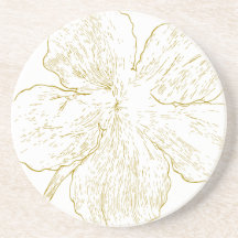 Elegante goldene florale abstrakte Linienkunst