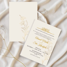 Elegante goldene florale islamische Hochzeits-Nika