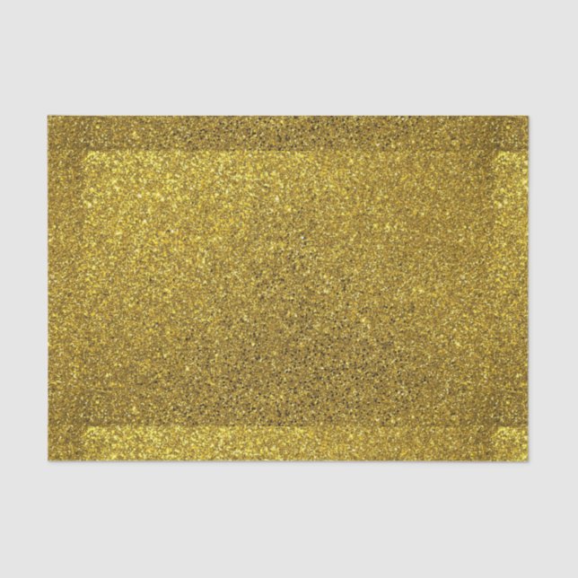 Elegante Goldene Forelle Dunkeltopf aus Gold St Pa Seidenpapier (Vorderseite)