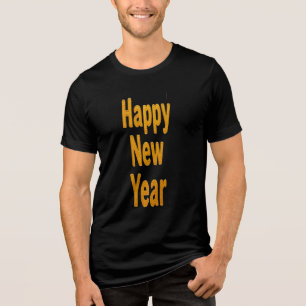 Elegante goldene gestickte Typografie stilvolle Pa Tri-Blend Shirt
