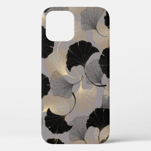 Elegante goldene Ginkgo, vintage Hintergrund. Case-Mate iPhone Hülle