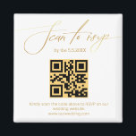 elegante goldene Handschrift uAwg qr Code Hochzeit Magnet<br><div class="desc">moderner,  goldener Handschrift uAwg qr Code Hochzeitsmagnet</div>
