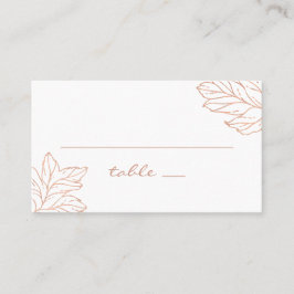 Elegante goldene Hochzeit. Klassischer botanischer Platzkarte