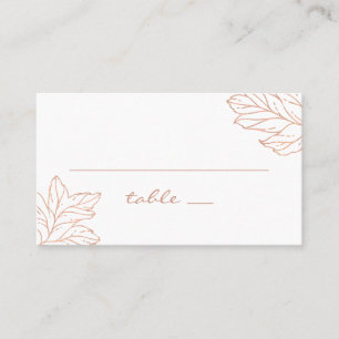 Elegante goldene Hochzeit. Klassischer botanischer Platzkarte