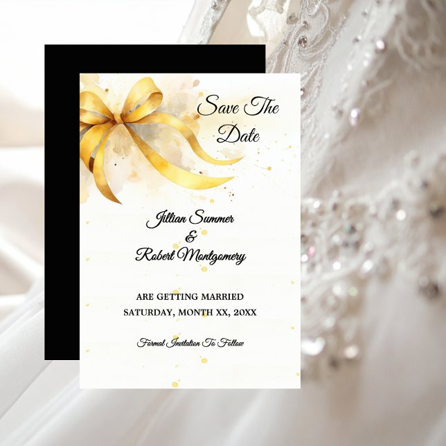 Elegante Goldene Hochzeit Save The Date (Elegant Gold Wedding Save The Date)