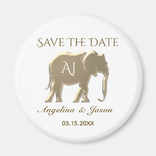 Elegante goldene Hochzeit Save The Date Magnet