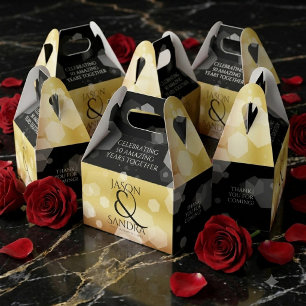 Elegante goldene Hochzeit zum 50. Jubiläum Geschenkschachtel