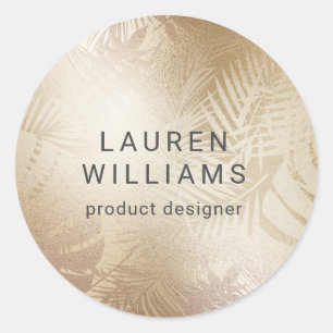 elegante goldene Imitate-Folie Runder Aufkleber