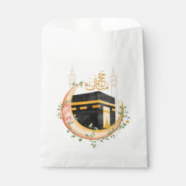 Elegante Goldene Kaaba Hajj Mabroor Willkommen Zu Geschenktütchen