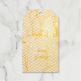 Elegante goldene Kerzen Jahresgrüße Geschenkanhänger