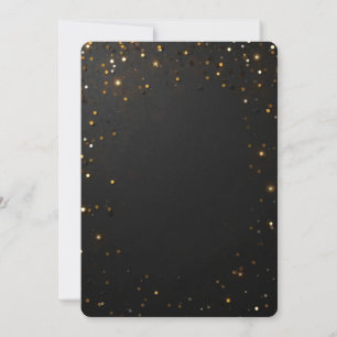 Elegante Goldene Konfetti-Geburtstagseinladung Lux Einladung