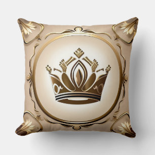 Elegante goldene Krone Kissen