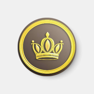 Elegante goldene Krone Magnet