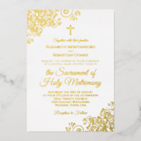 Elegante goldene Kulissen auf weißkatholische Hoch