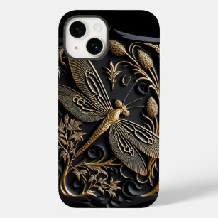 Elegante Goldene Libelle Case-Mate iPhone 14 Hülle