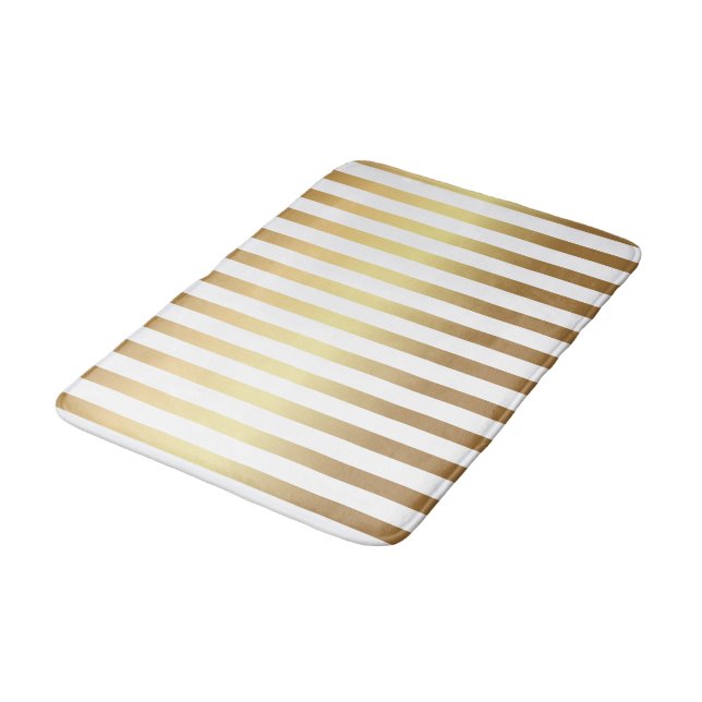 Elegante goldene Linien Badematte (Schrägansicht)